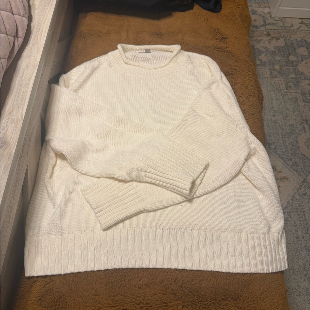 J. Crew Women's Cream Turtleneck Sweater